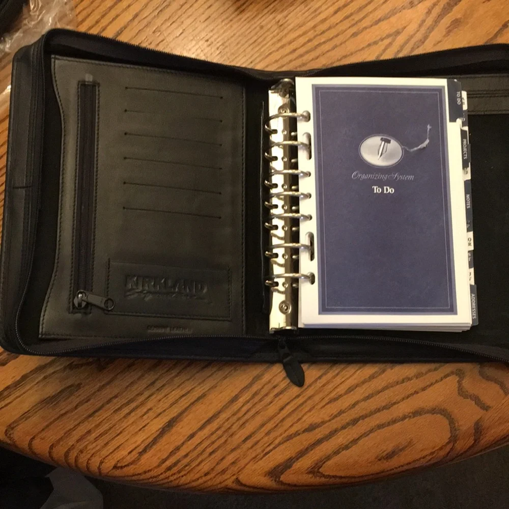 Leather organizer by Kirkland
